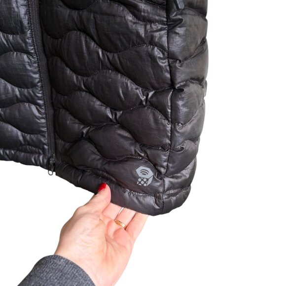 Mountain Hardwear Womens Nitrous Hooded Down Parka Small Black Down Puffer - Picture 4 of 7